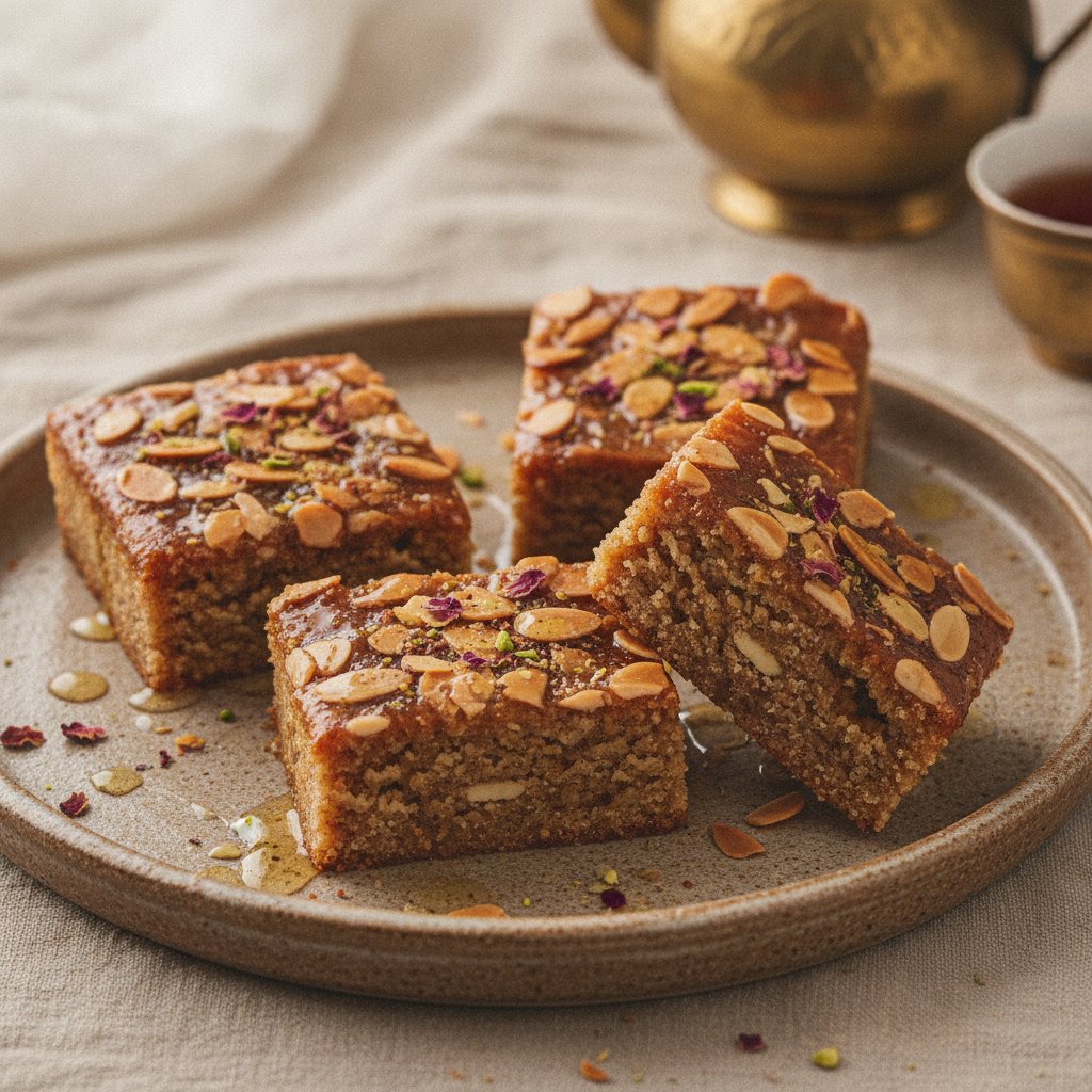 Rosewater Almond Bars