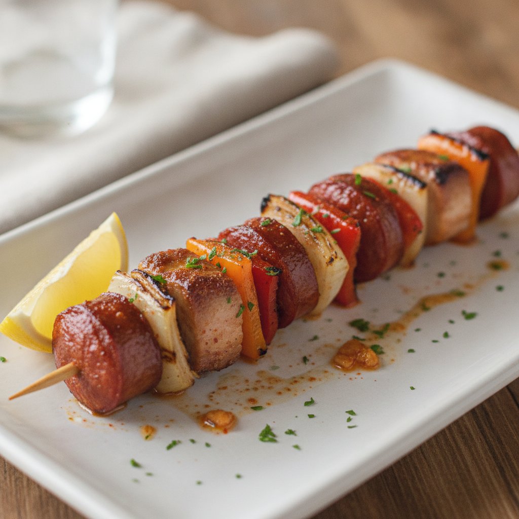 Grilled Spanish Sausage Skewer