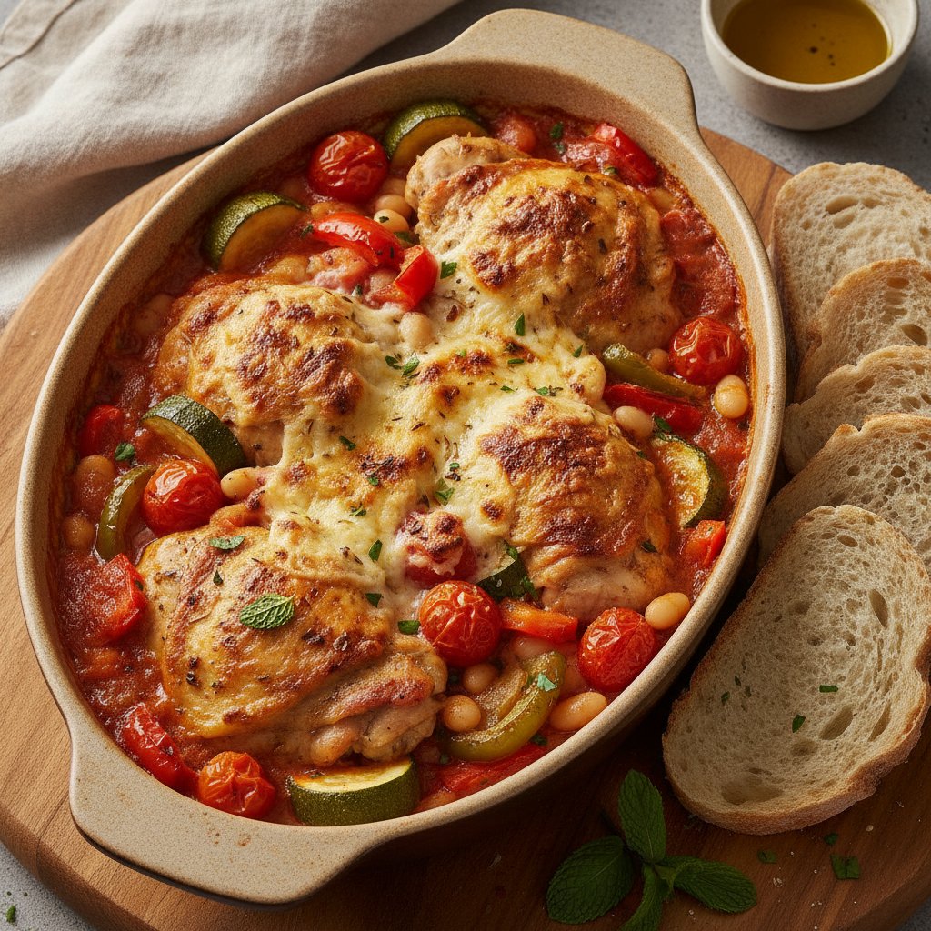 Baked Chicken and Vegetable Casserole (High-Protein)