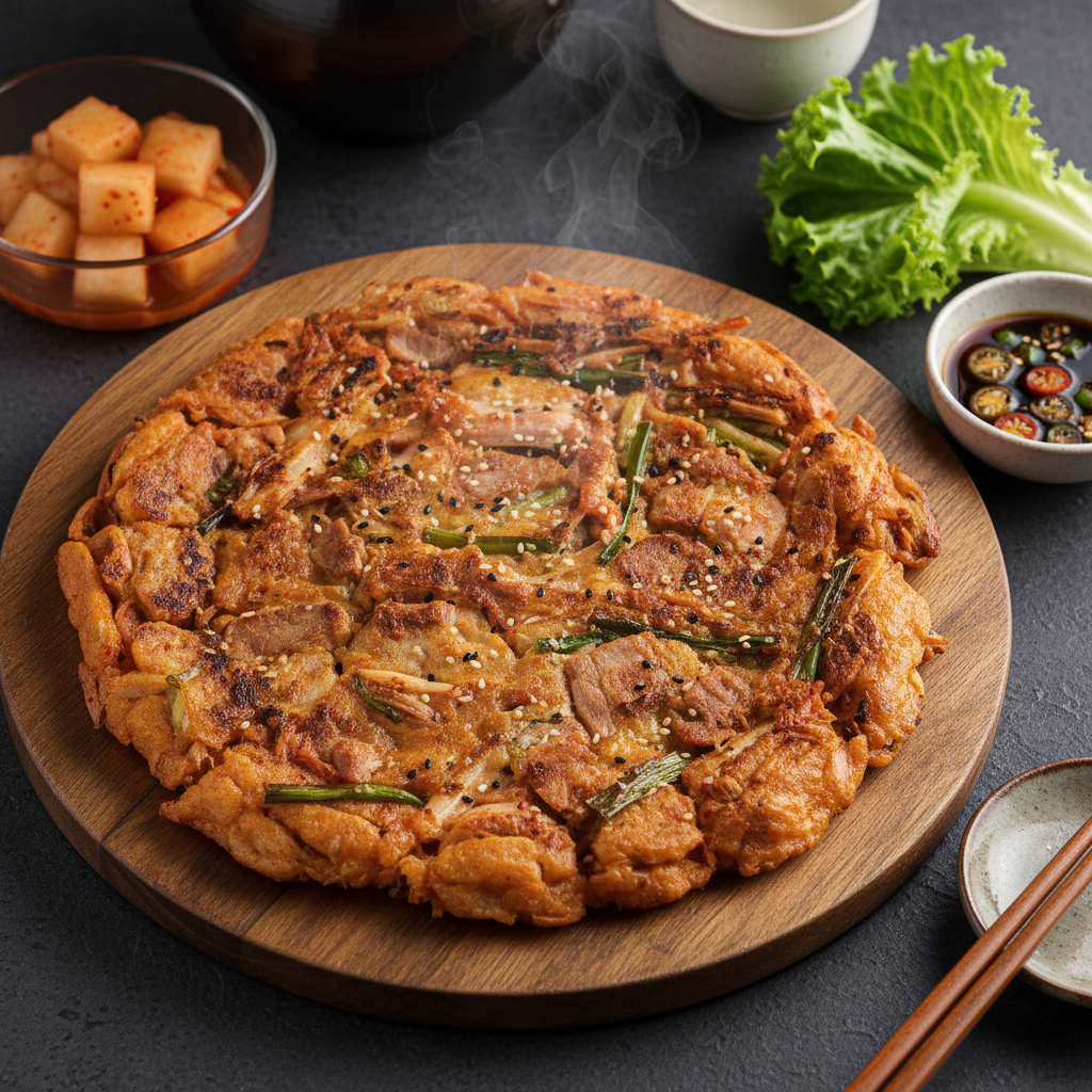 Kimchi Pork Pancake Kimchijeon