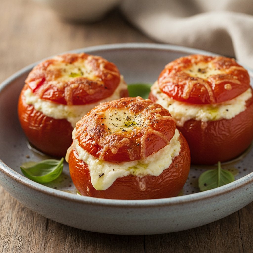 Roasted Cheese Stuffed Tomatoes