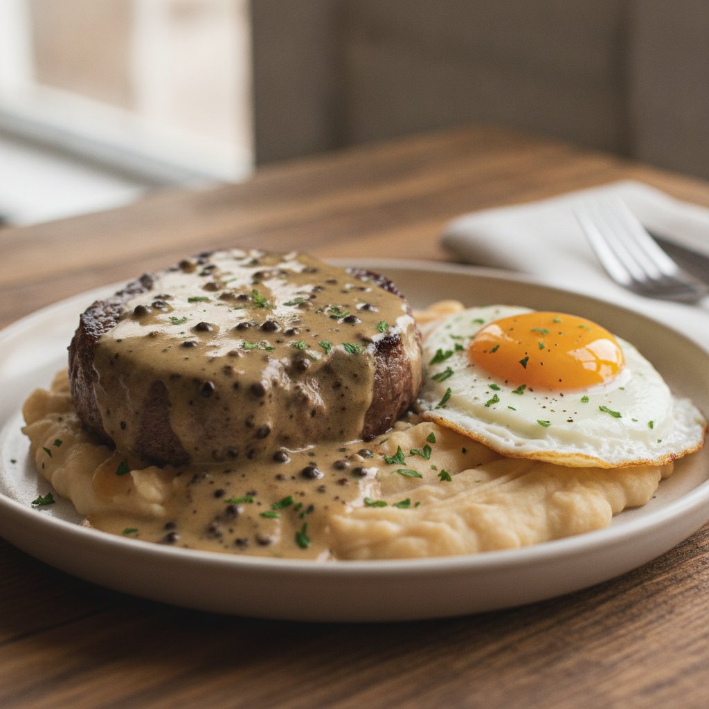 Steak with Peppercorn Sauce (High-Protein)