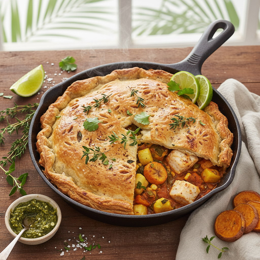 Caribbean Herb Fish Pie - Sancocho Fish Pie