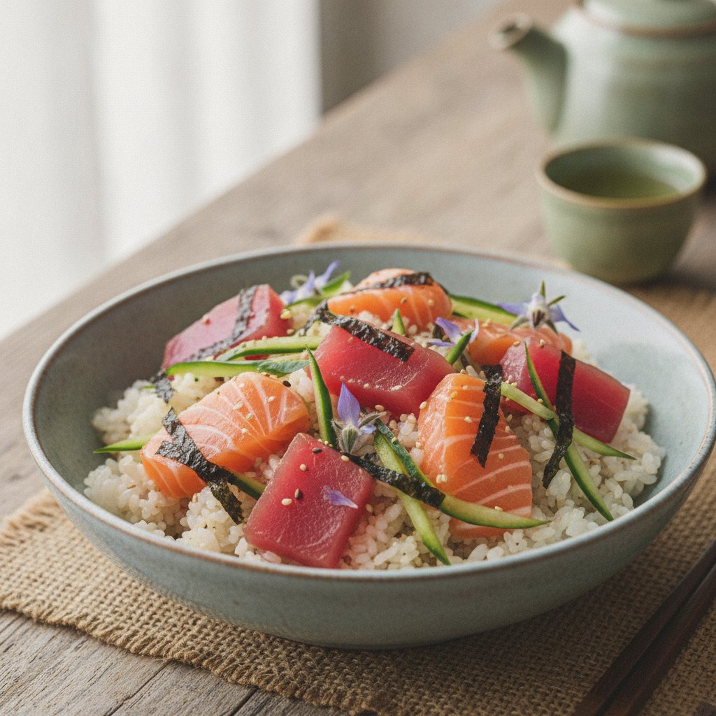 Scattered Sushi Rice Bowl (Low-Calorie)