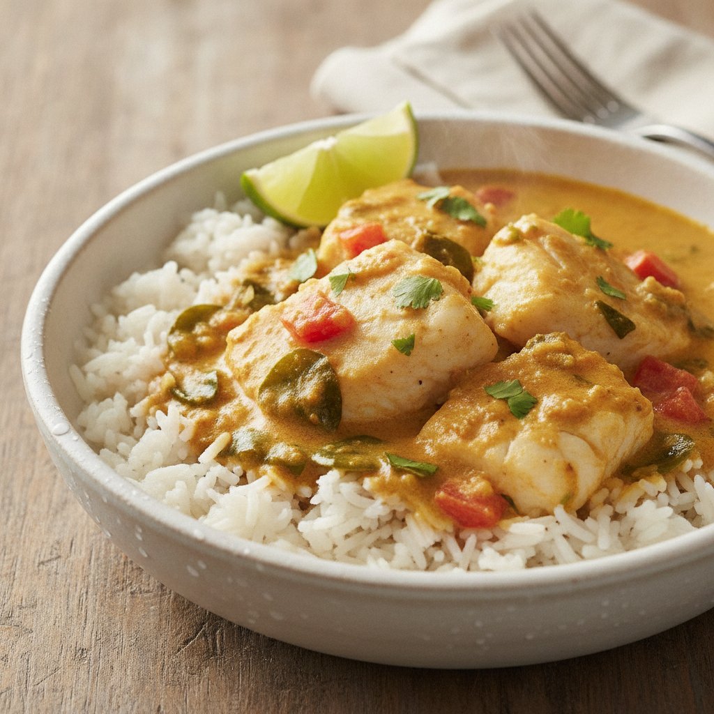Coconut Fish Curry Bowl (Dairy-Free)