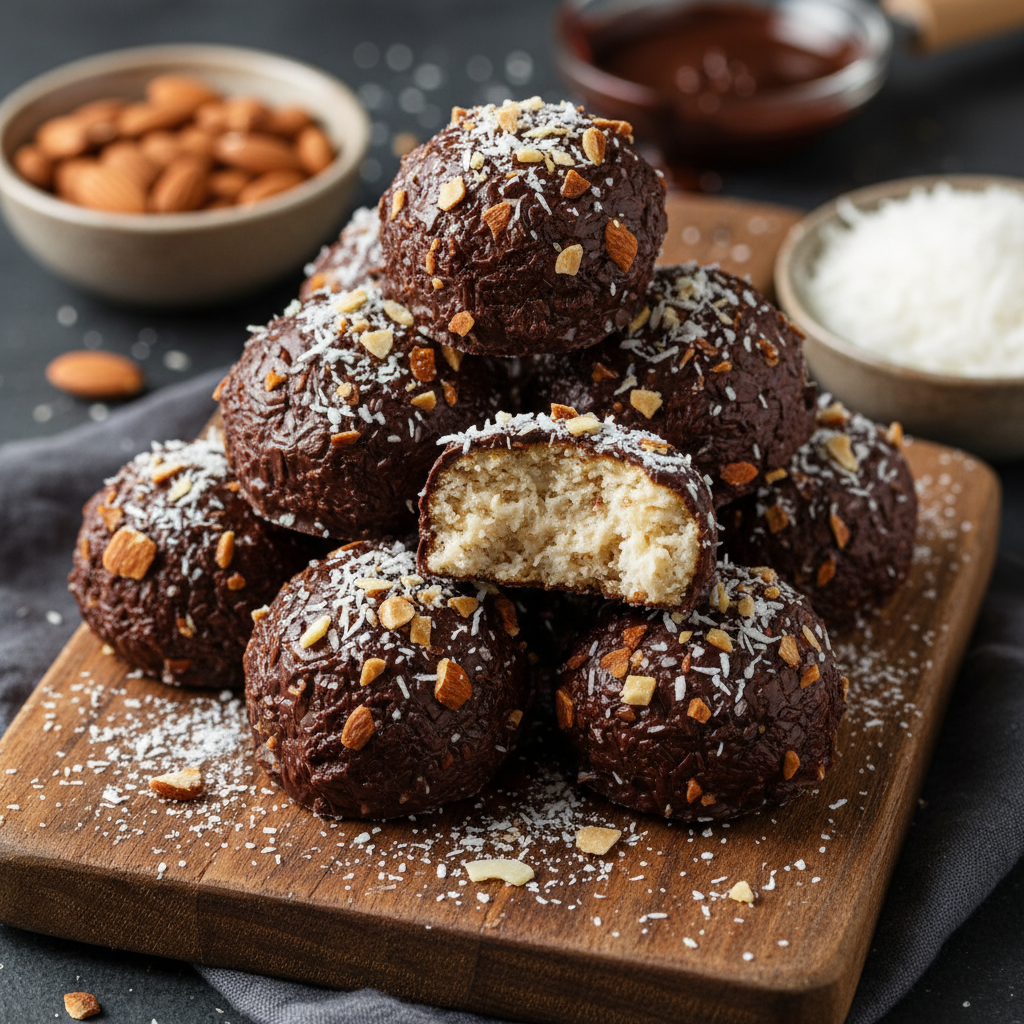 Chocolate Almond Coconut Bites