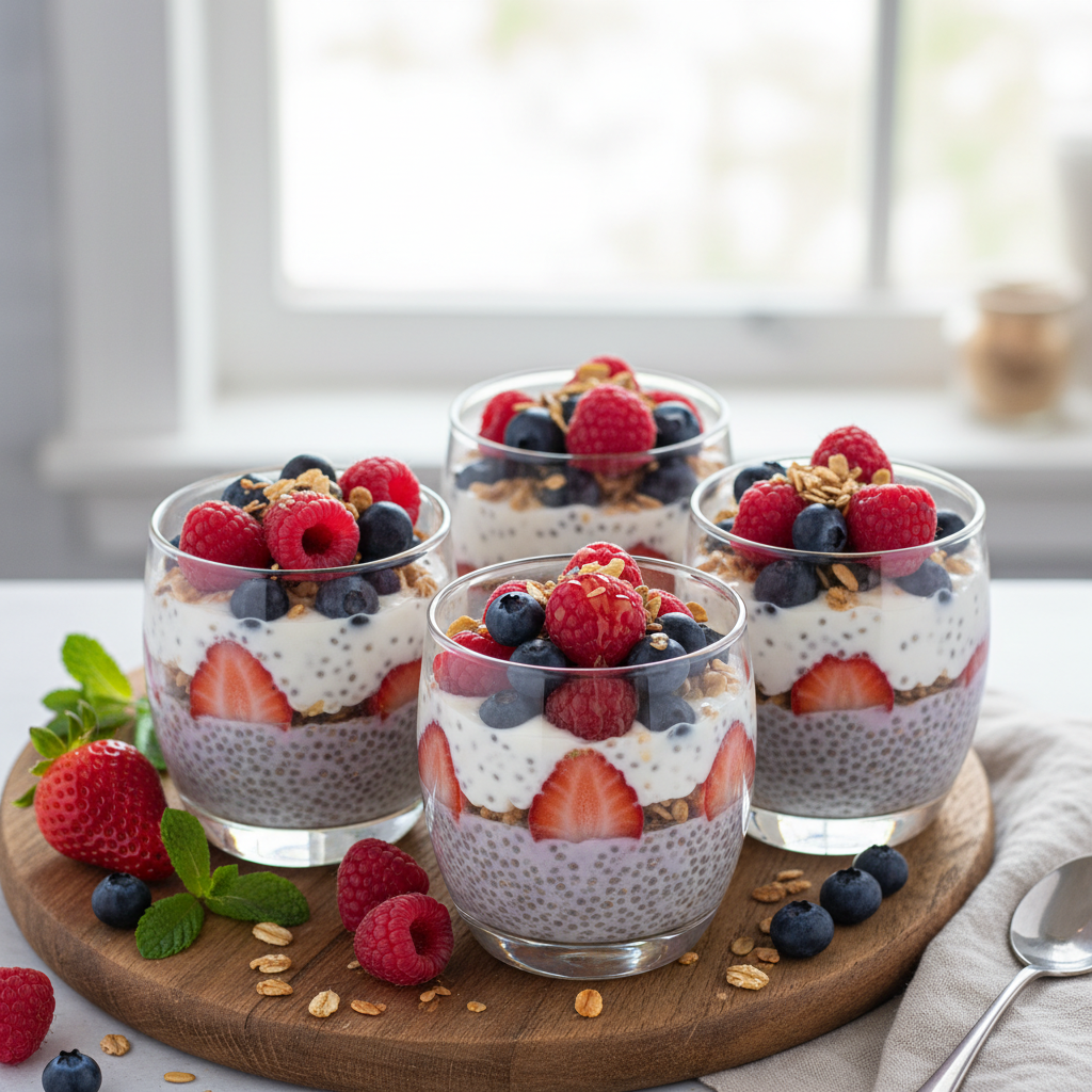 Chia Pudding Berry Cups