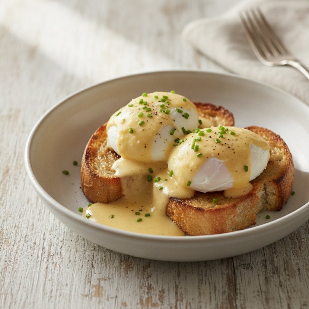 Poached Eggs with Cheese Sauce