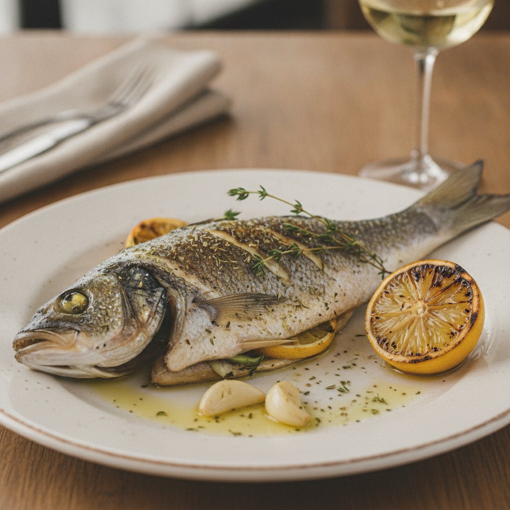 Grilled Whole Sea Bass