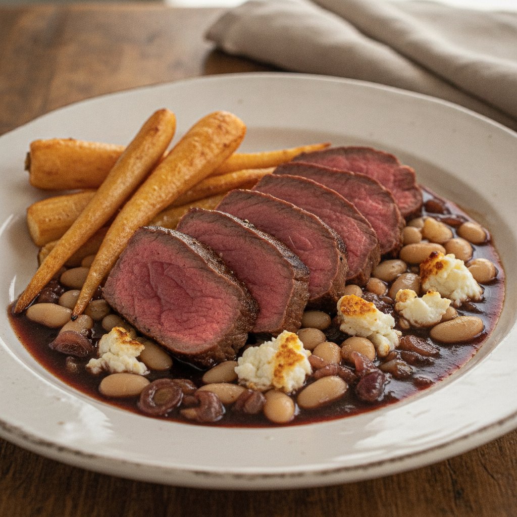 French Roast Beef with Red Wine Sauce (High-Protein)