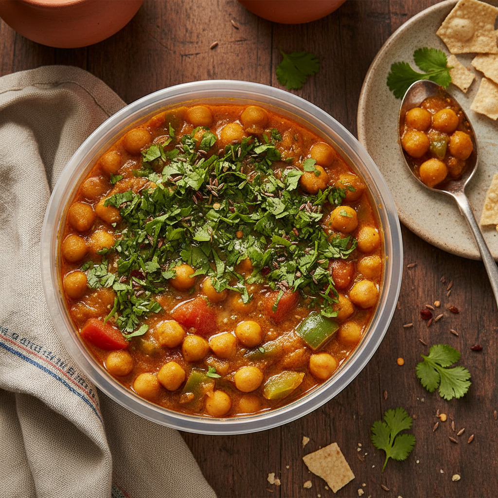 Chickpea Curry Coriander Smash Tub