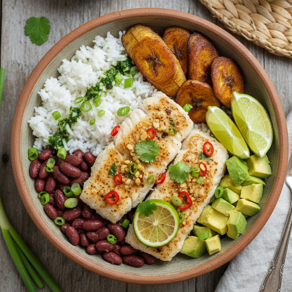 Caribbean Garlic Lime Fish Bowl 