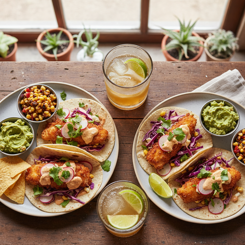 Tex-Mex Baja Fish Tacos