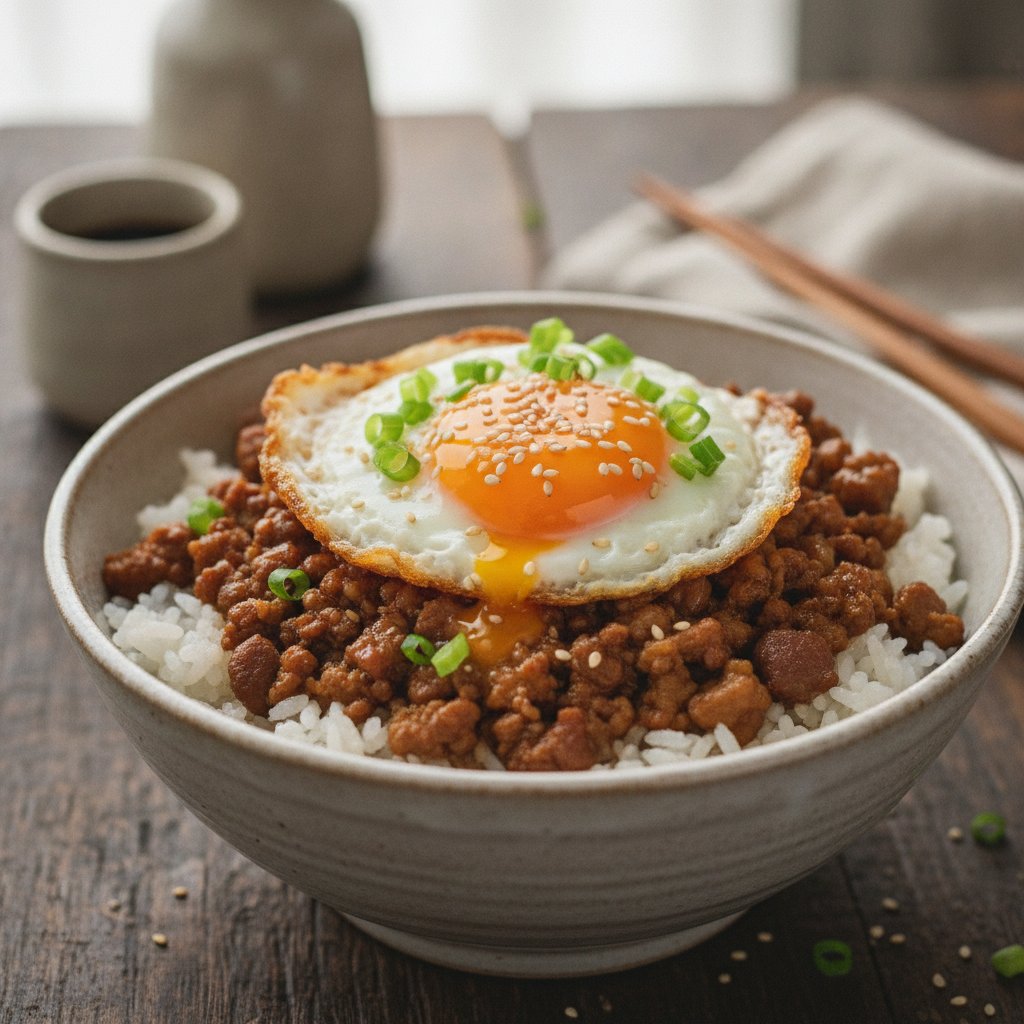 Ground Pork Rice Bowl