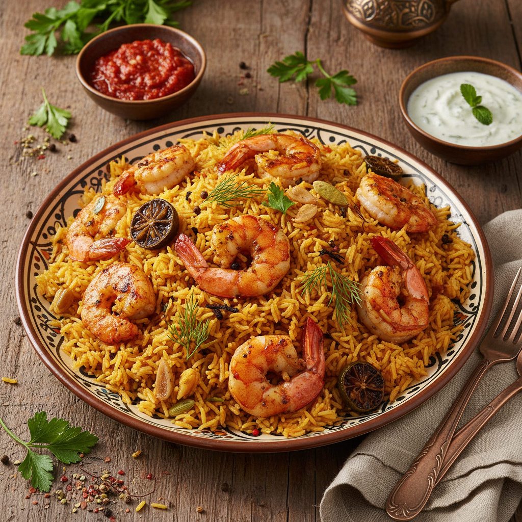 Shrimp Machboos Rubyan