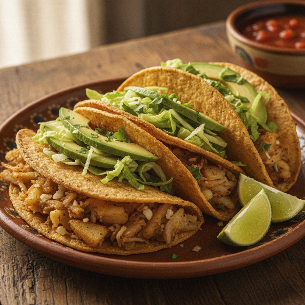 Crispy Fried Potato Tacos