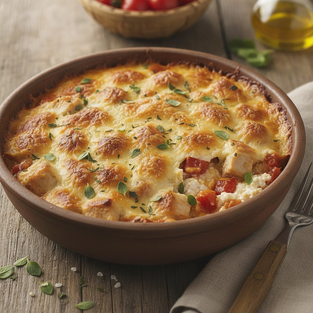 Baked Chicken Cheese Casserole (Low-Calorie)