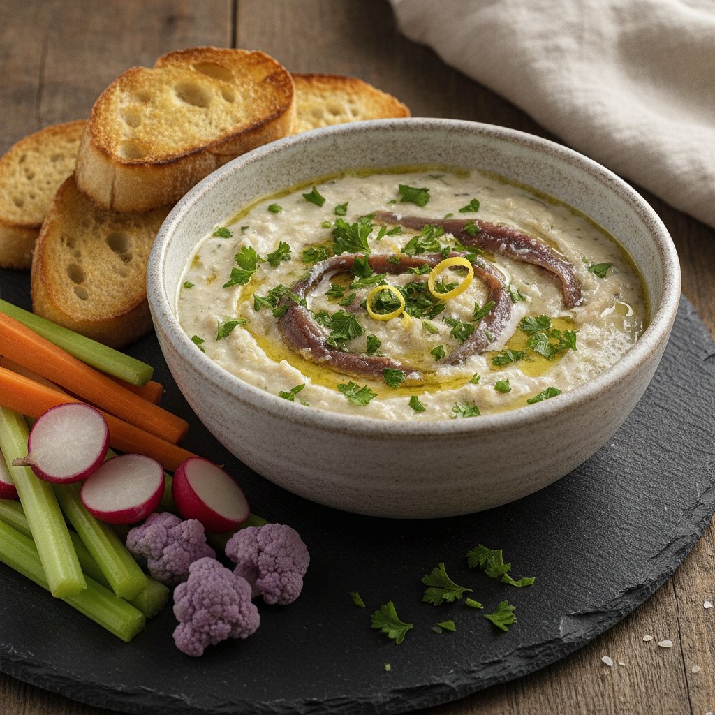 Anchovy and Garlic Warm Dip (Low-Chol)