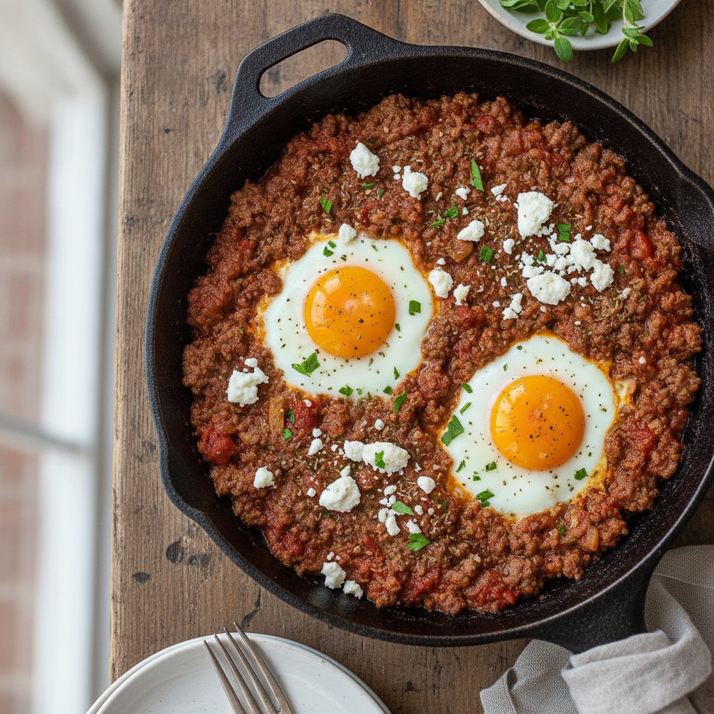 Ground Beef and Egg Skillet