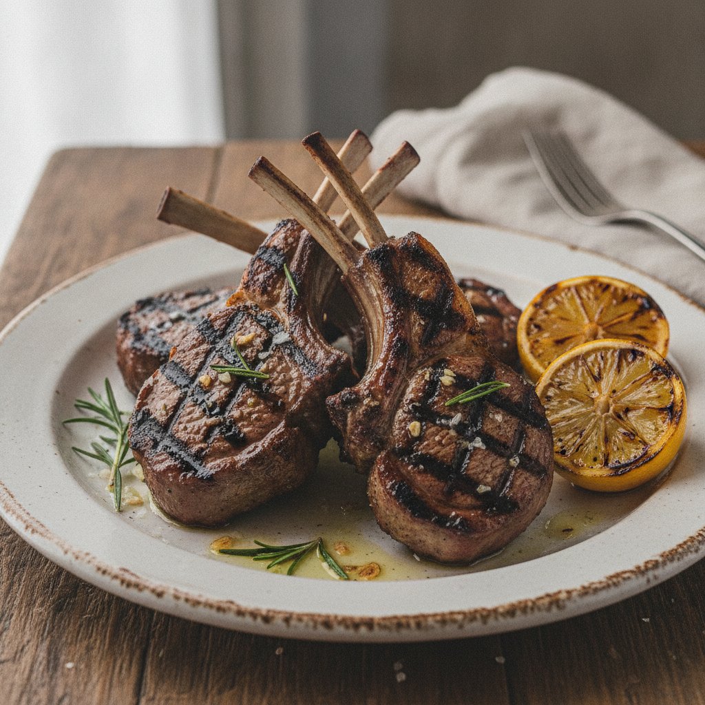 Grilled Lamb Chops with Rosemary