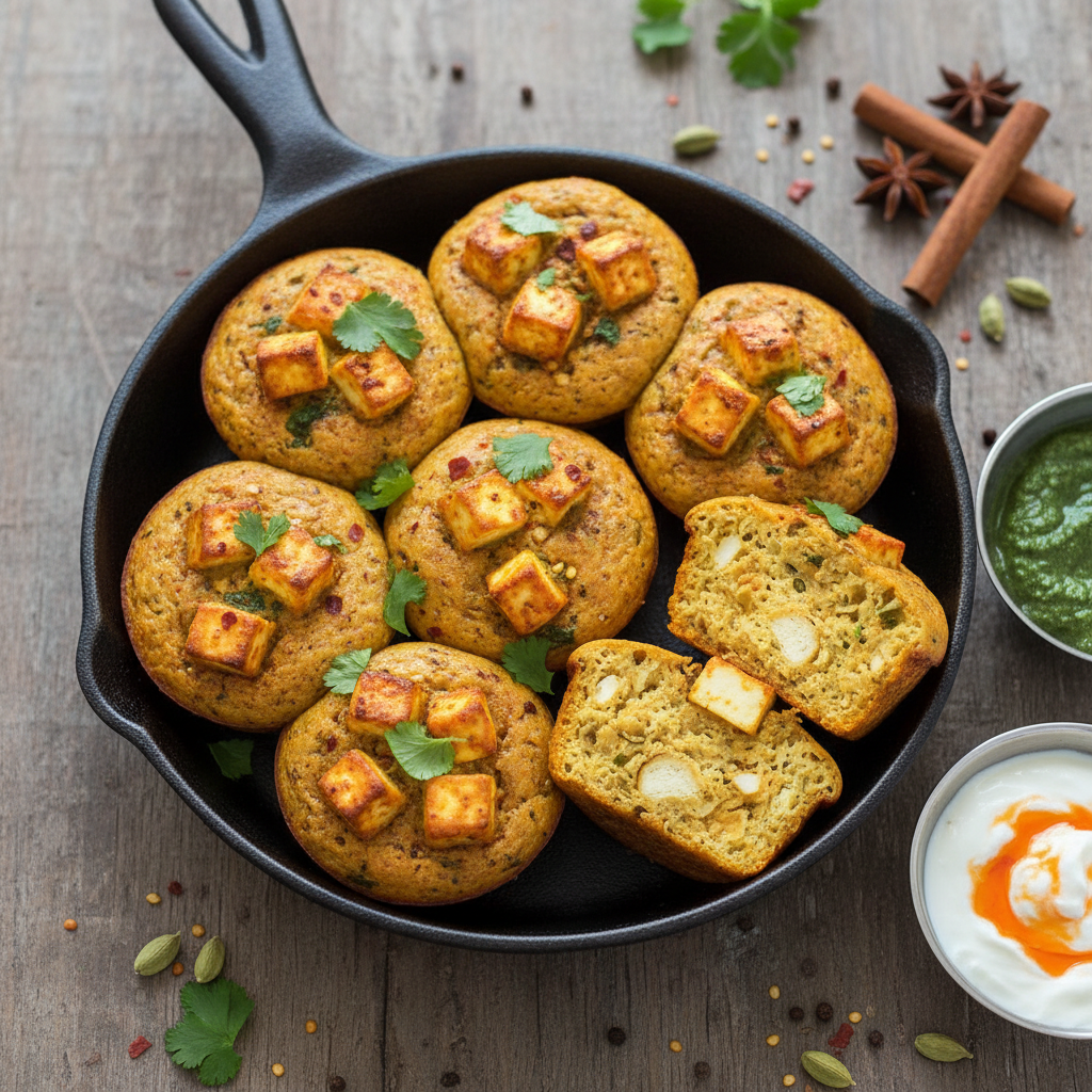 Baked Paneer Masala Egg Muffins