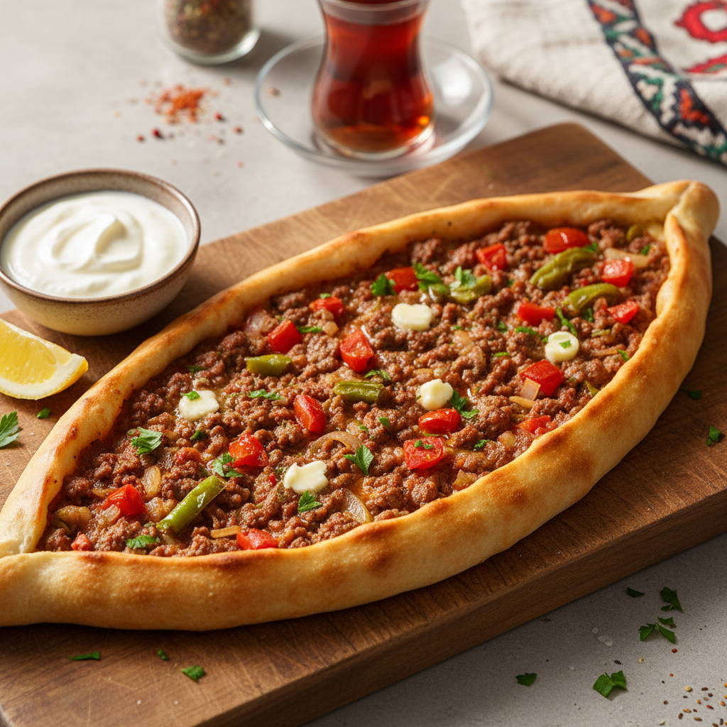 Spiced Lamb Boat-Shaped Flatbread — Kiymali Pide