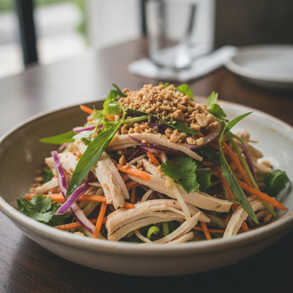 Shredded Chicken Salad with Rice Paddy Herb