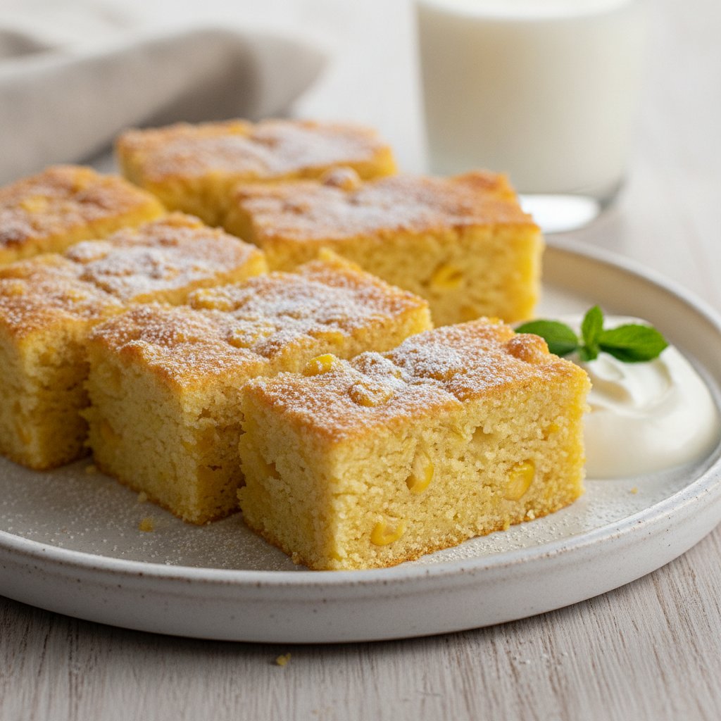 Sweet Corn Cake Bars (Low-Calorie)