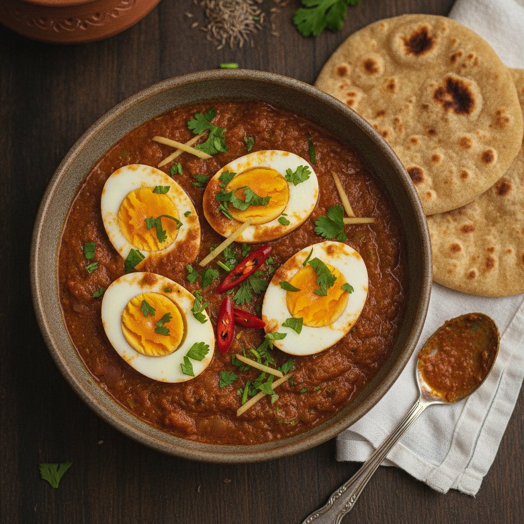 Egg Simmered in Tomato Sauce