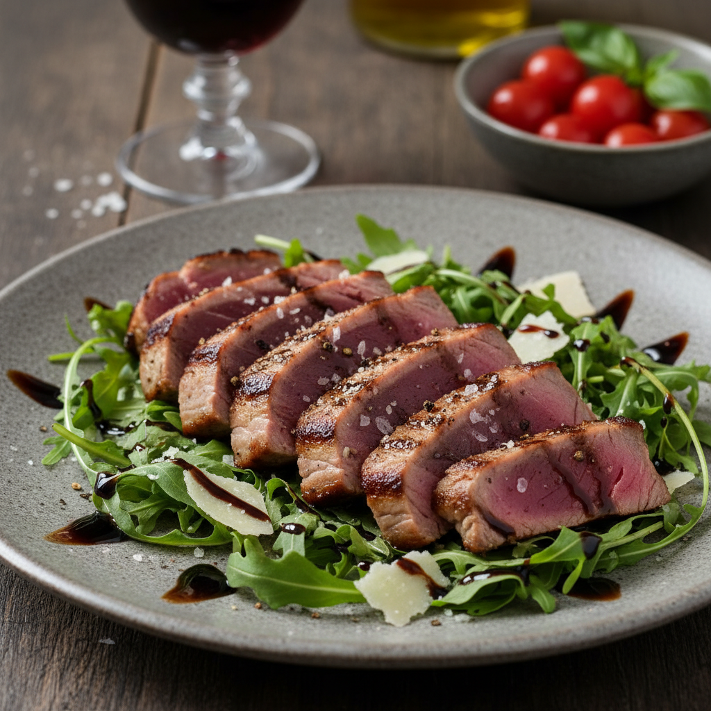 Tagliata di Tonno con Rucola e Balsamico