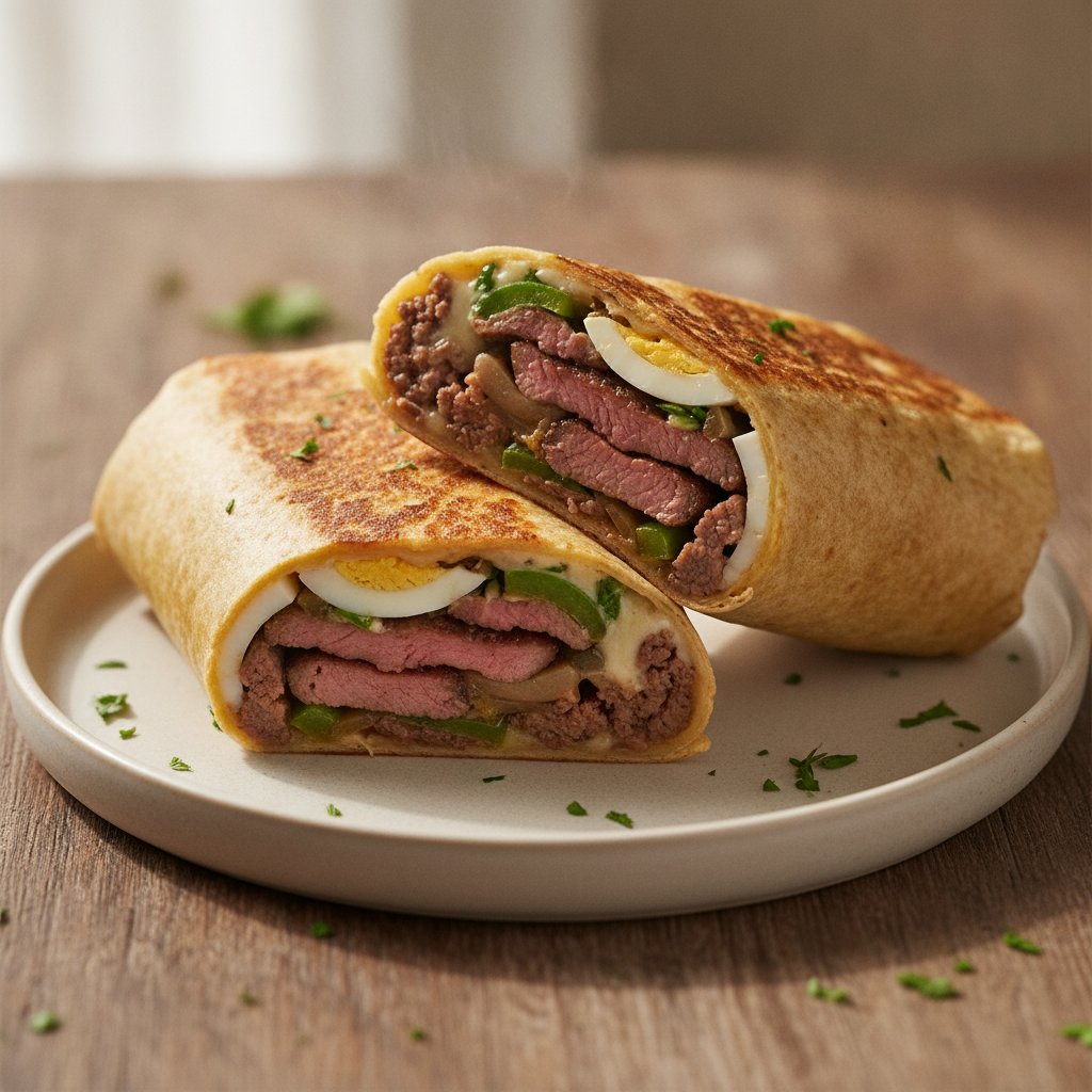 Philly Cheesesteak Wrap (High-Protein)