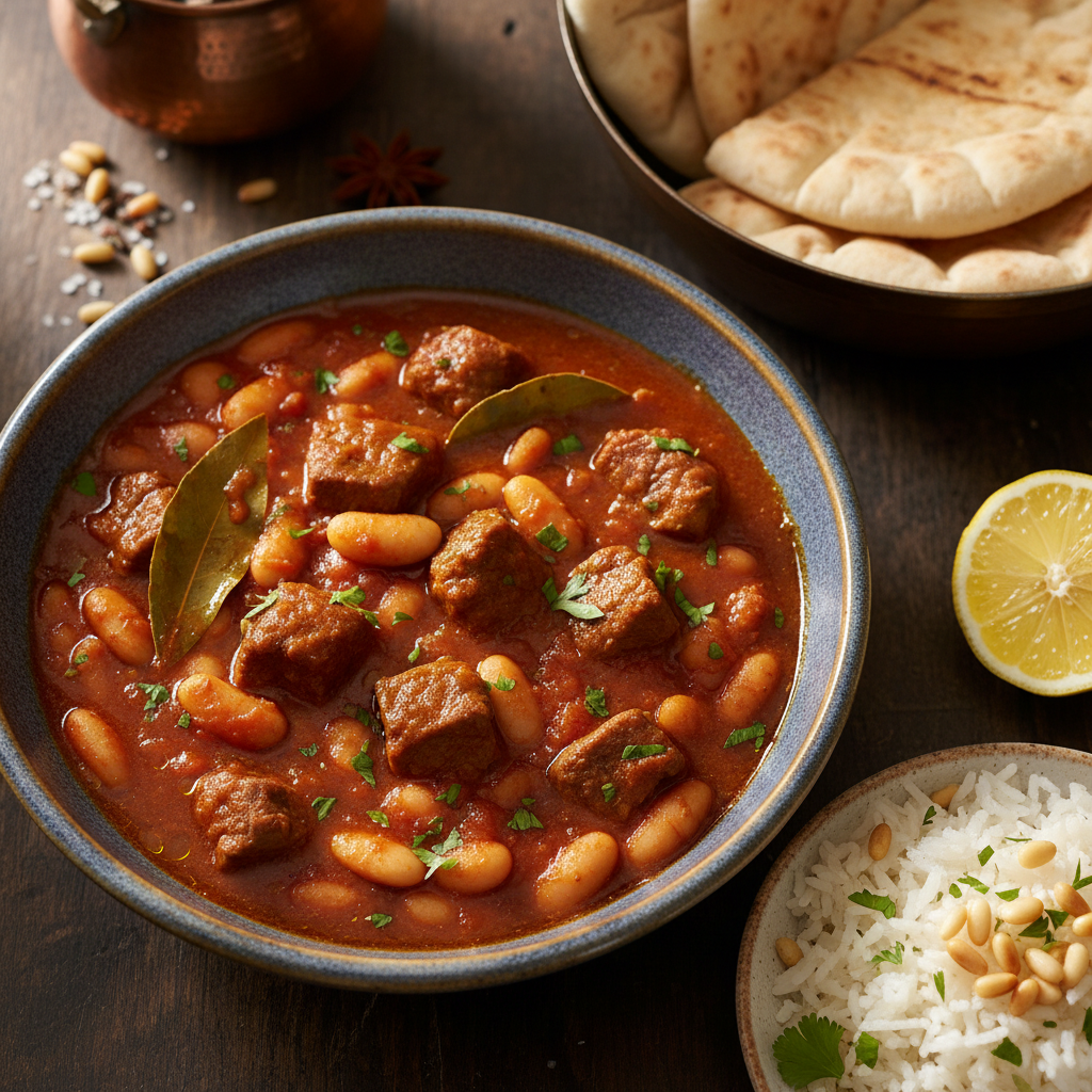 Spiced Beef and White Bean Stew — Beef Fasolia Bil Lahmeh