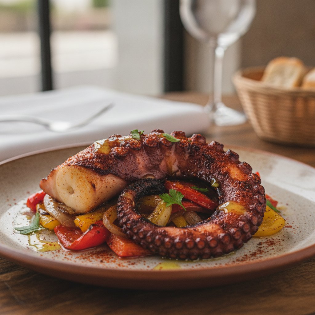 Grilled Octopus with Paprika (Low-Calorie)