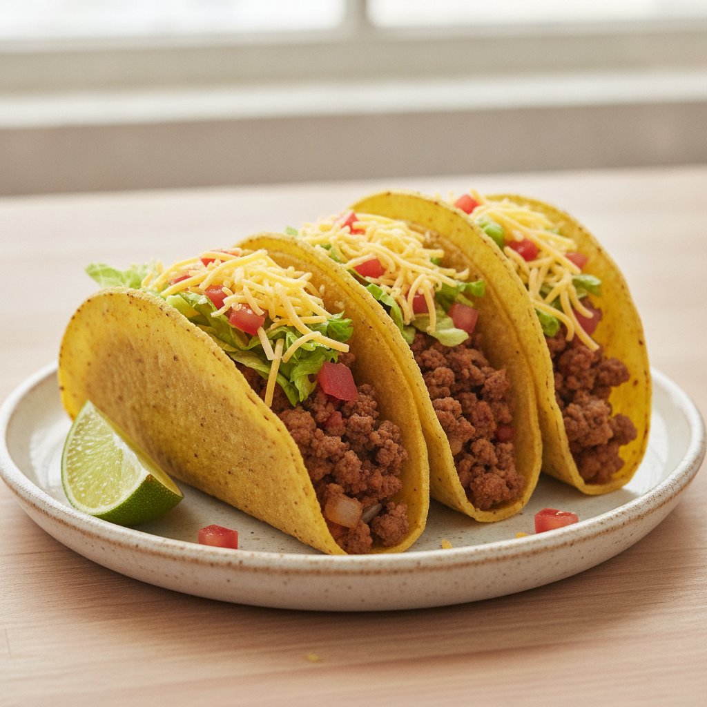 Ground Beef Hard Shell Tacos (Gluten-Free)