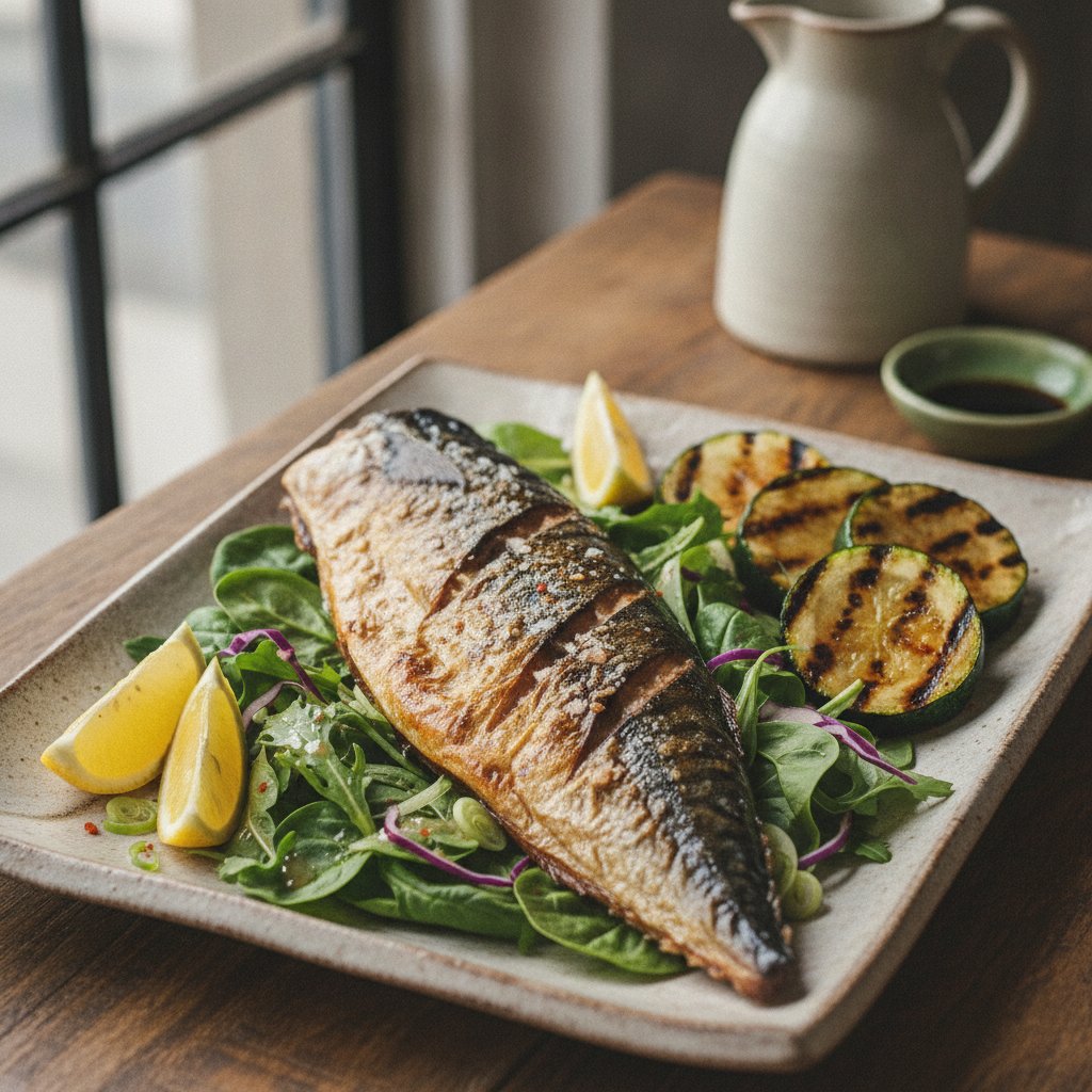 Grilled Salted Mackerel (Low-Calorie)