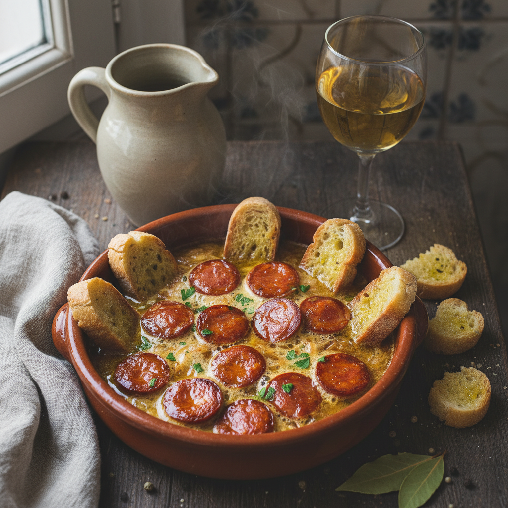 Chorizo Cooked in Cider
