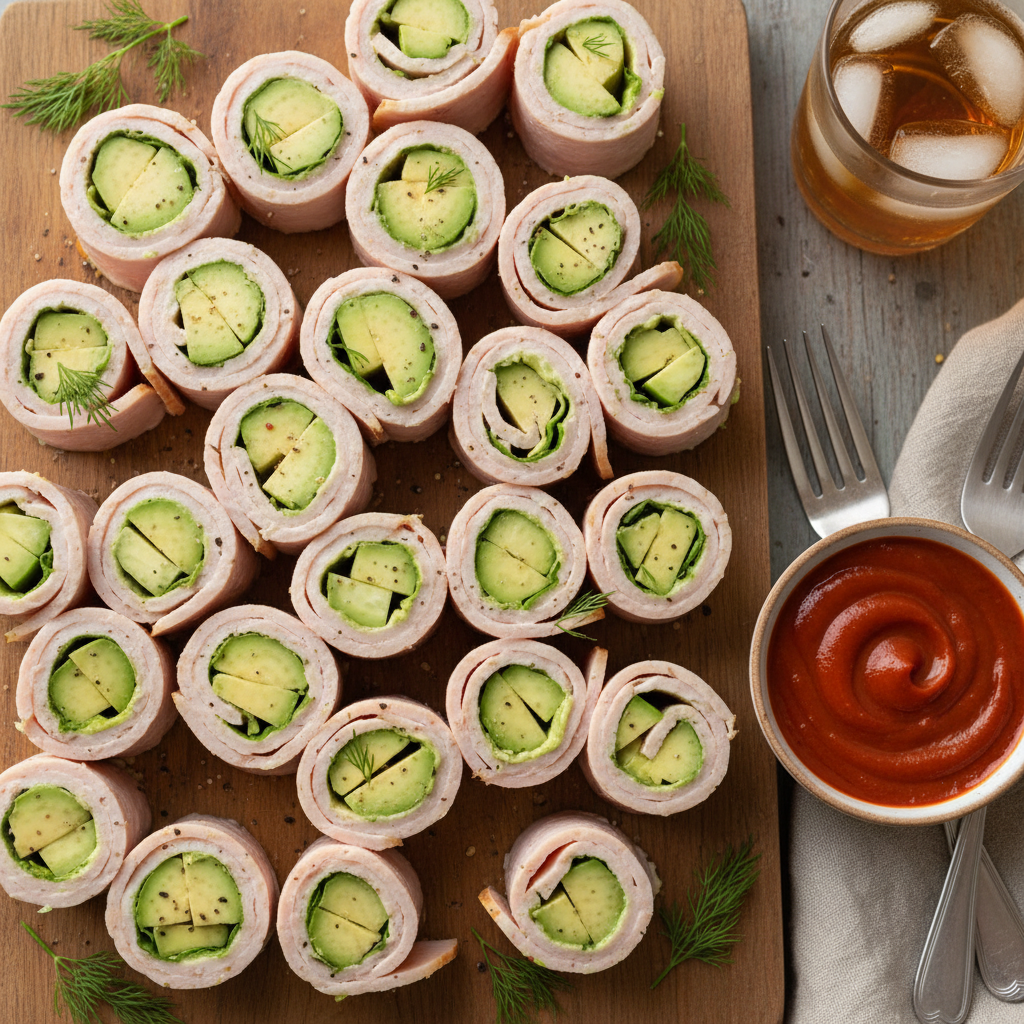 Turkey Avocado Cucumber Roll-Ups