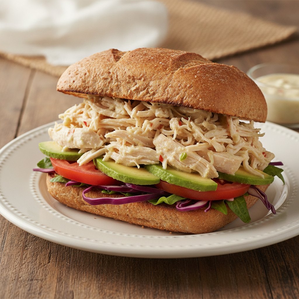 Shredded Chicken Sandwich (Low-Calorie)