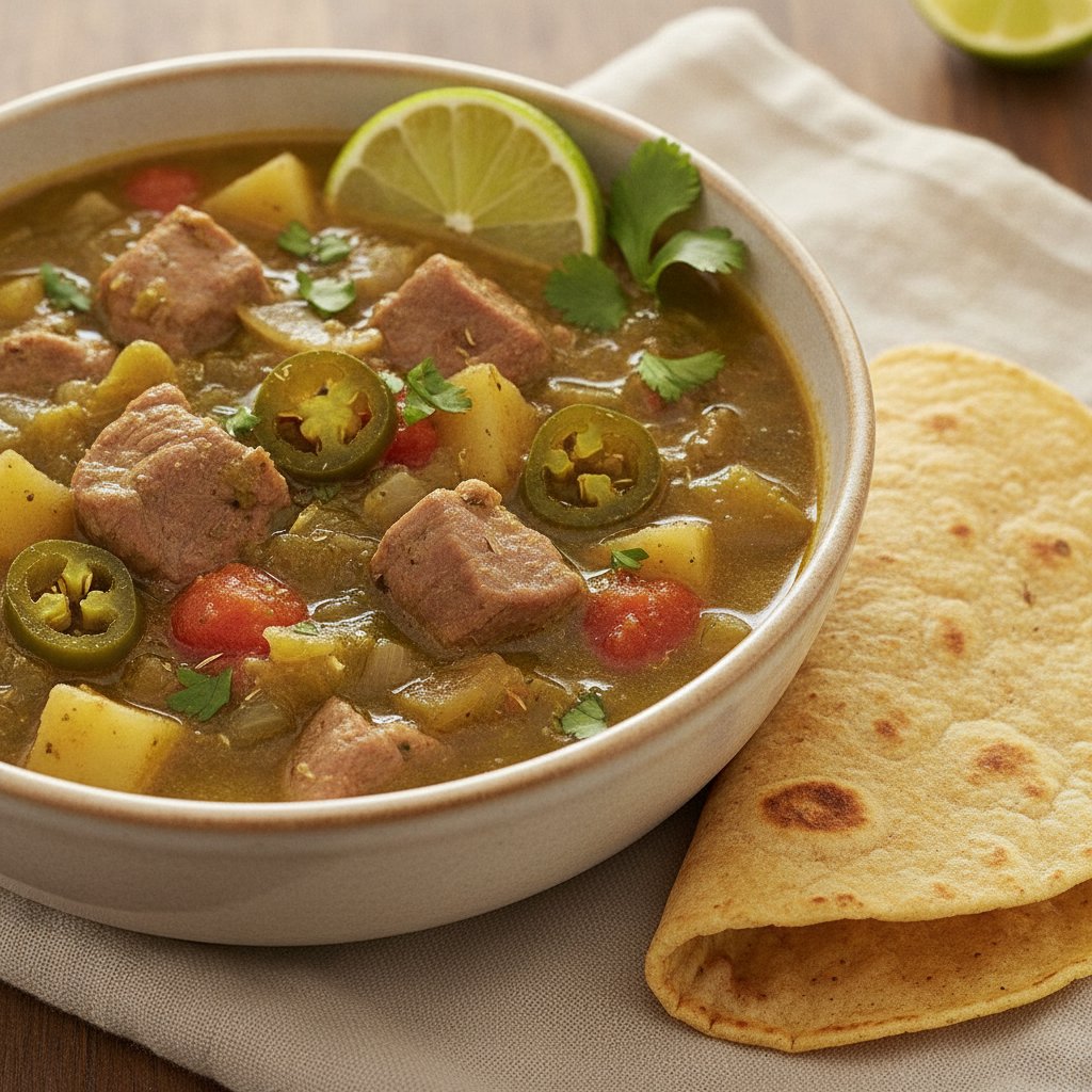 Green Chile Stew — New Mexico Pork Chile Verde (Low-Calorie)