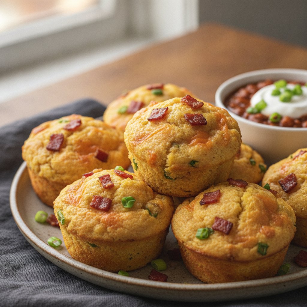 Cornbread Bacon Muffins