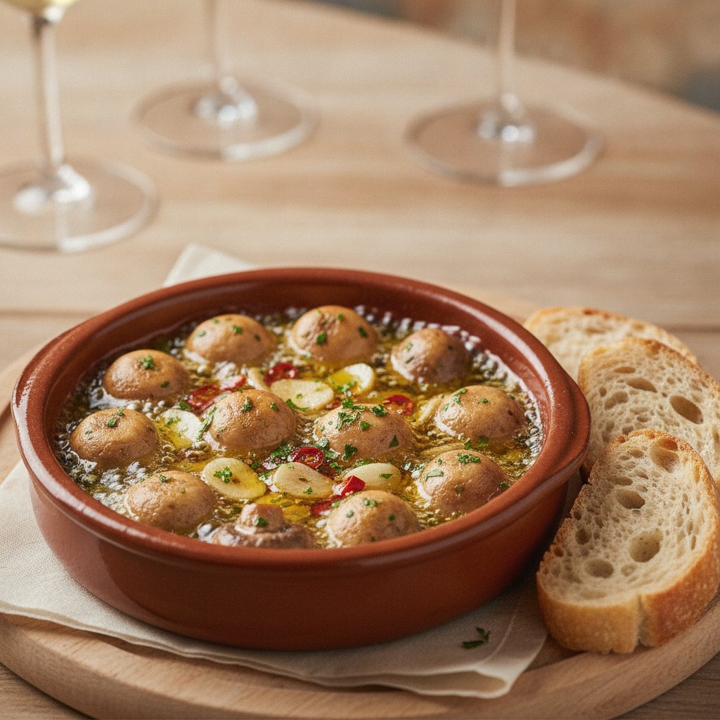 Sizzling Garlic Mushrooms