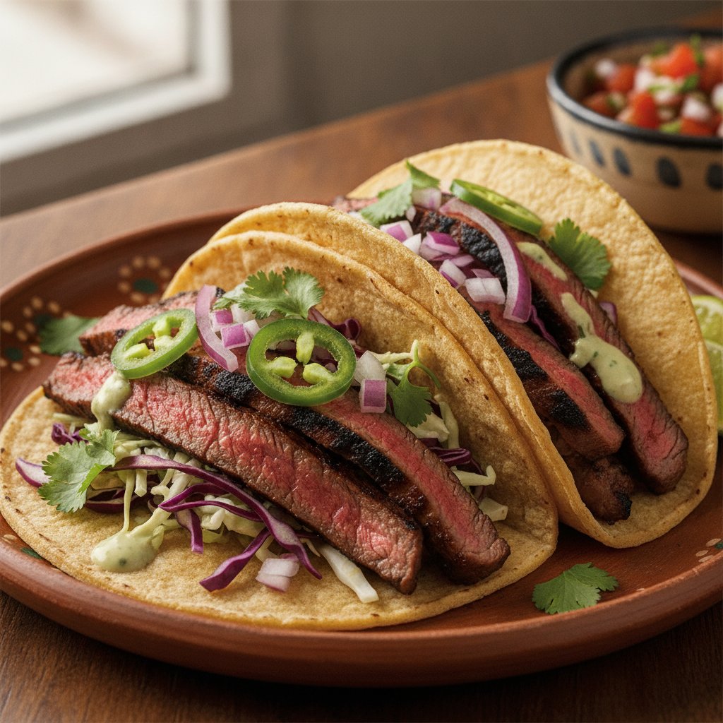 Grilled Steak Tacos (Low-Chol)