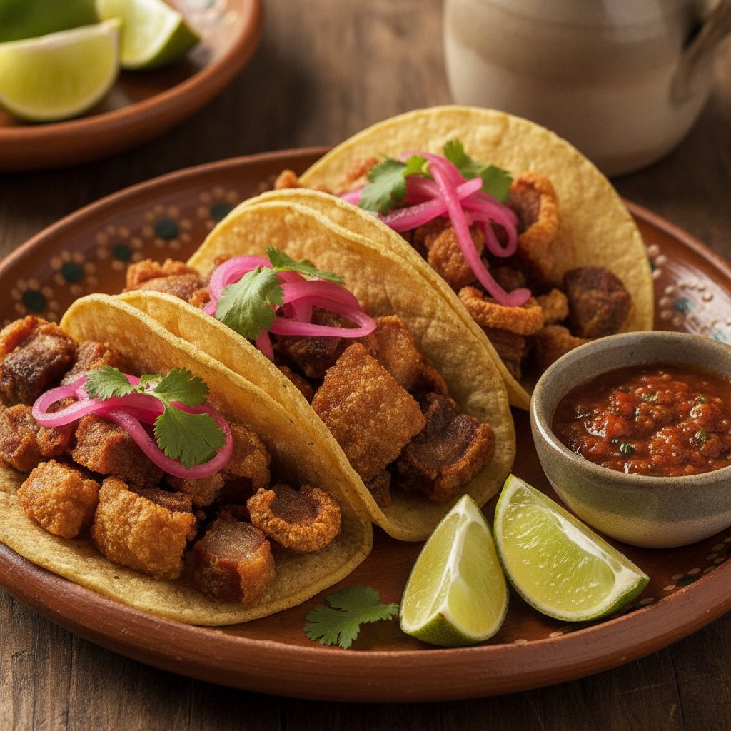 Crispy Pork Skin Tacos