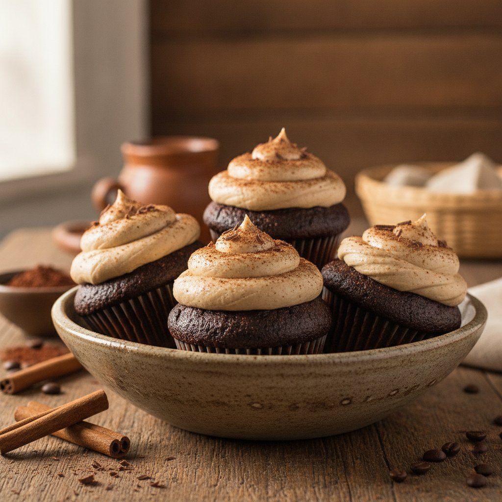 Mexican Chocolate Cupcakes with Cinnamon Buttercream