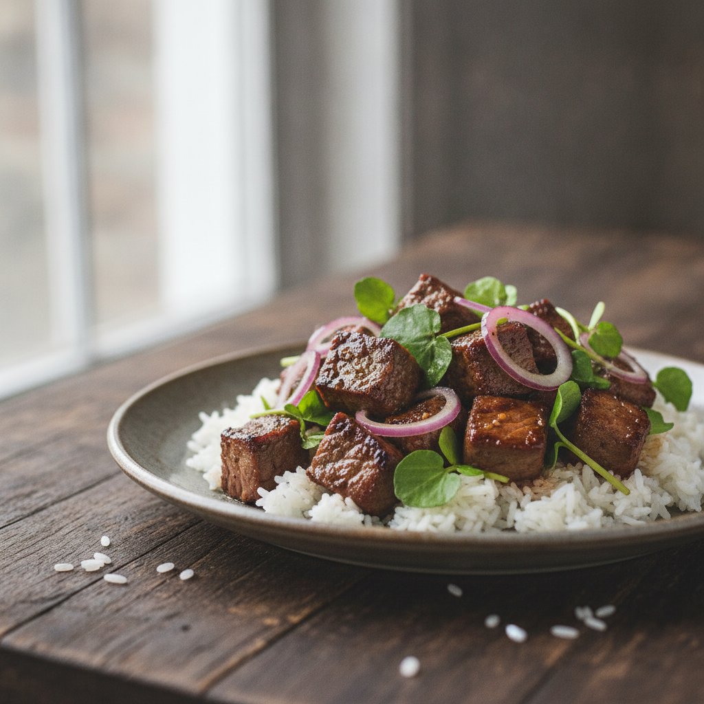 Shaking Beef Cubes (Low-Chol)