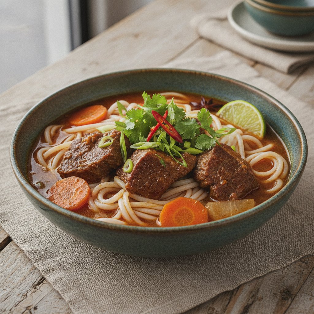 Braised Beef Stew Noodle Bowl