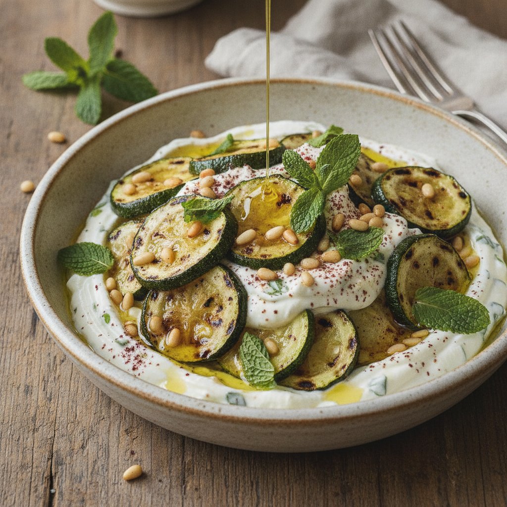 Grilled Zucchini and Yogurt Salad