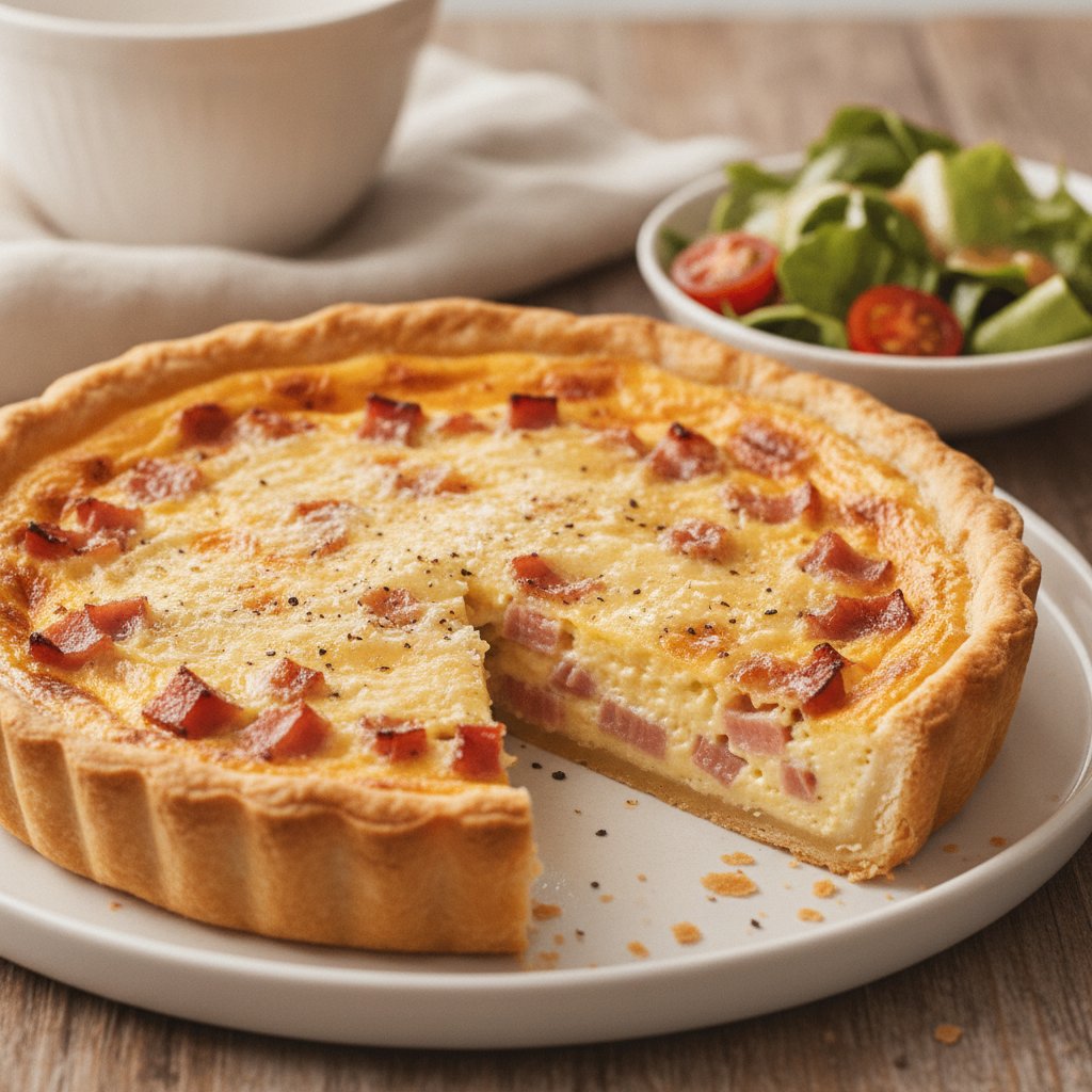 Baked Ham and Cheese Custard Tart