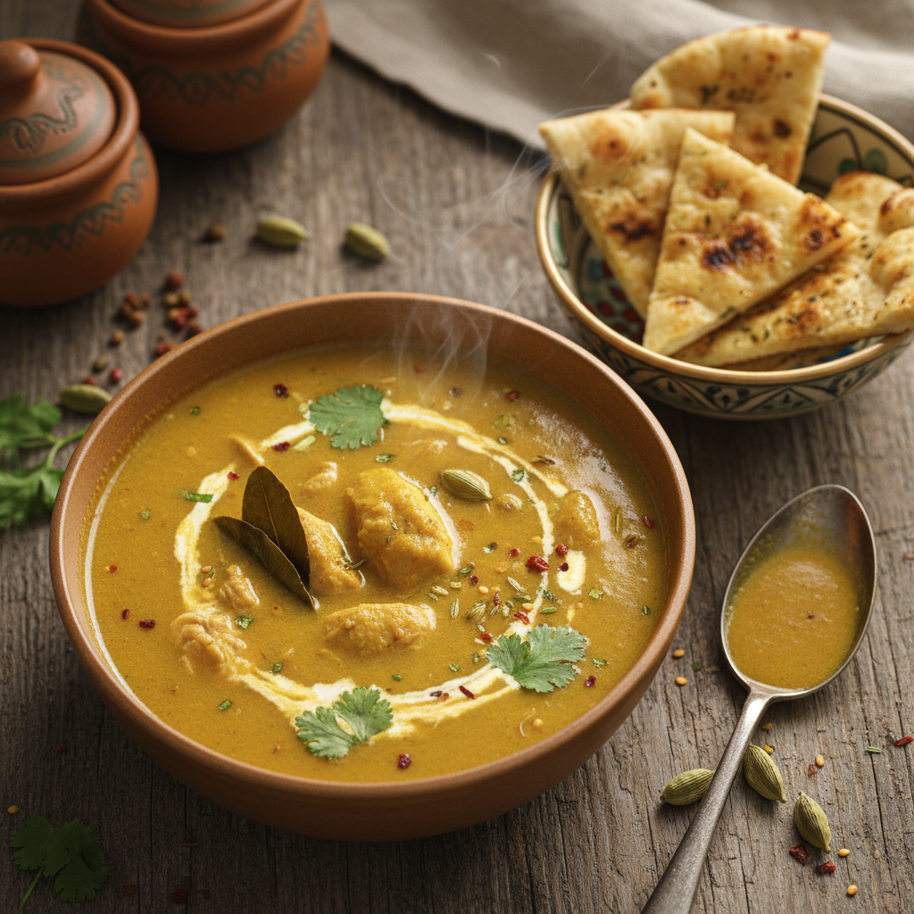 Creamy Spiced Chicken Broth — Chicken Shorba