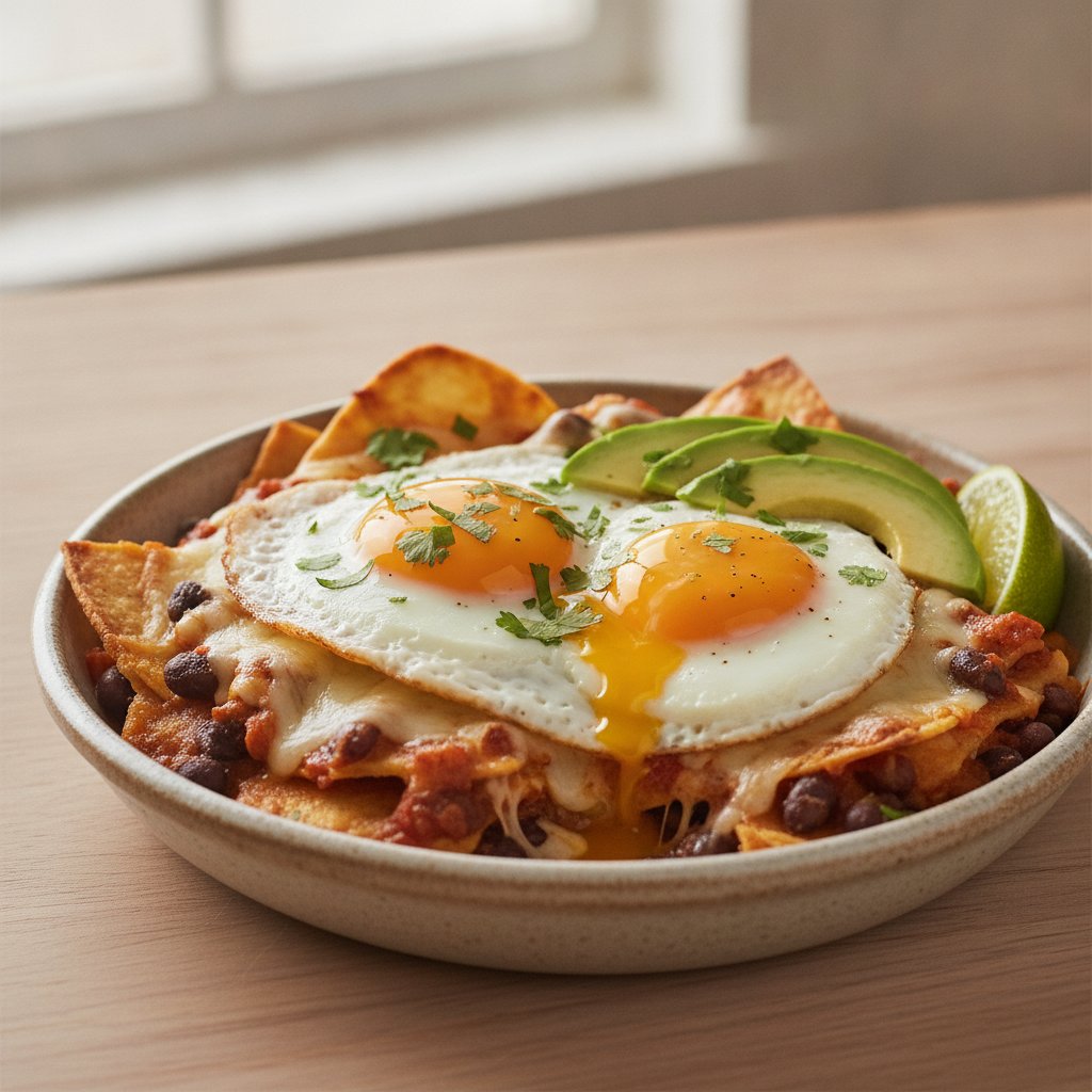 Tortilla Casserole With Fried Eggs (Gluten-Free)
